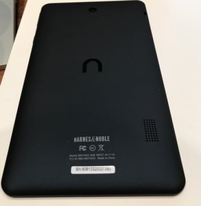 NOOK Tablet 7” Back with Serial Number